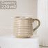 Creamy Spiral Ceramic Tea Cup Set of 6, 220 ML Each | Microwave and Dishwasher Safe Coffee Cups